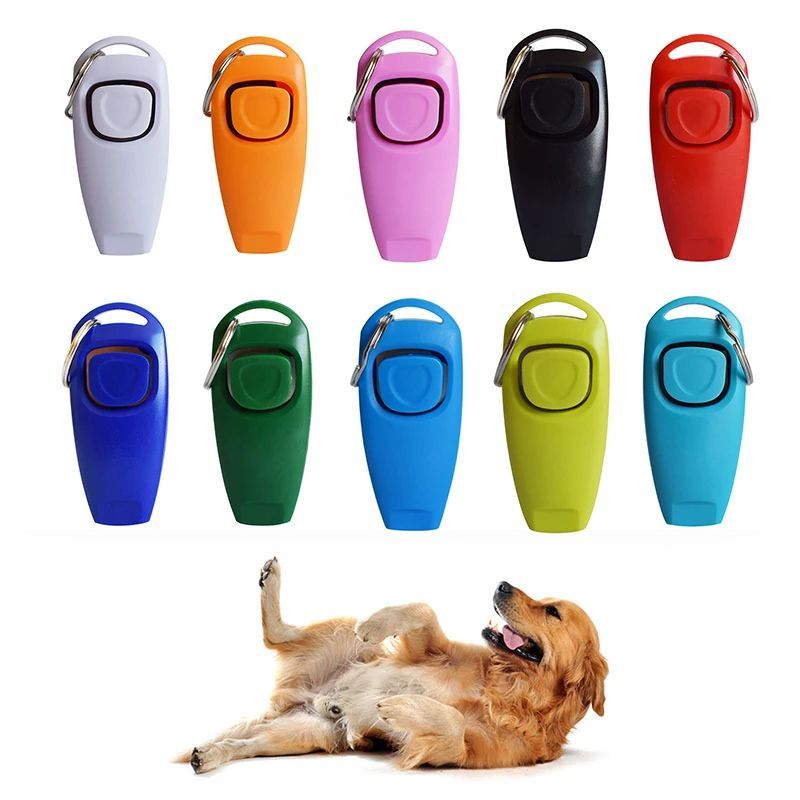 Dog Training Clicker Whistle Set with Key Ring and Wrist Strap - Detail Angle 2 | Majestic Pet Kingdom