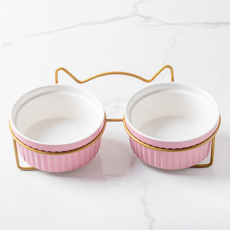 Protect Cervical Spine And High Feet Drinking Water Pet Bowl