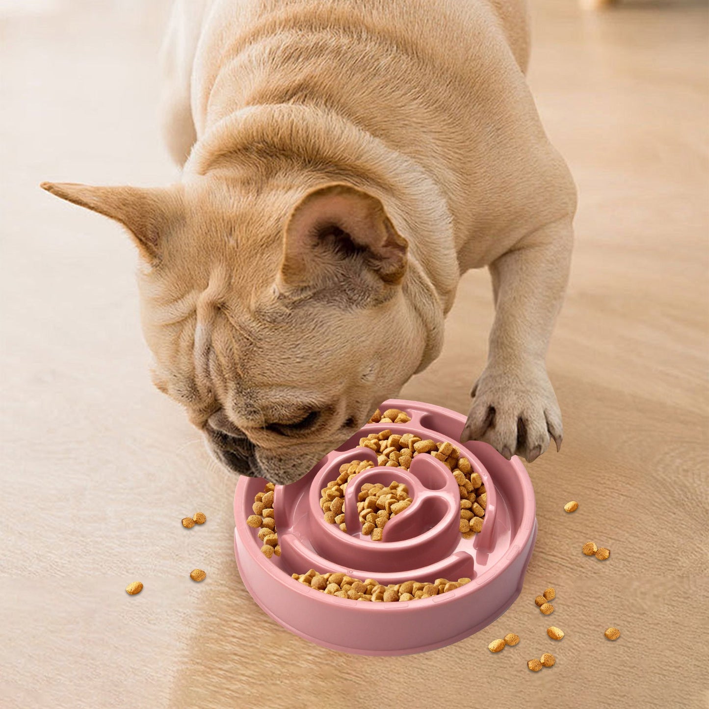 Dog Bowl Slow Feeder Anti-Choking Neck Protection Food Dish - Detail Angle 6 | Majestic Pet Kingdom