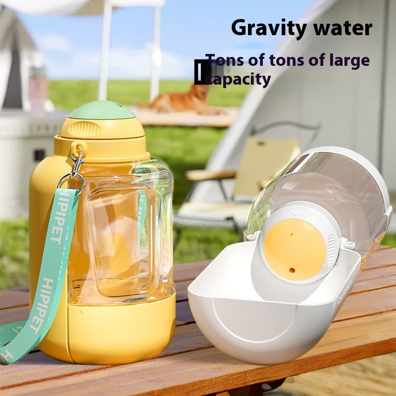 2 In 1 Dog Large Capacity Pets Out Drinking Pot Cat Water Dispenser Portable Water Cup Water And Food Integrated Bowl Pet Products - Majestic Pet Kingdom