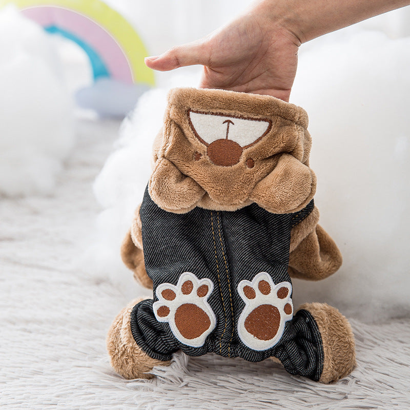 Pet fun paw print bear pet clothes - Majestic Pet Kingdom