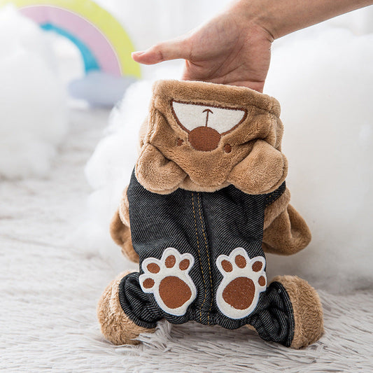 Pet fun paw print bear pet clothes - Majestic Pet Kingdom