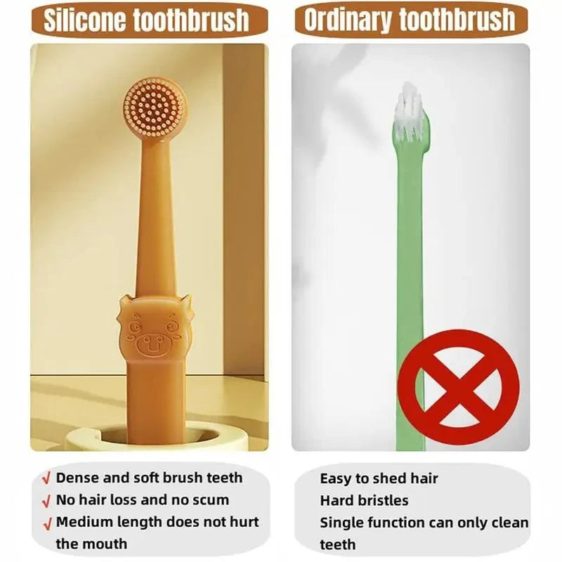 Silicone Dog Toothbrush: Oral Care Teeth Whitening Kit