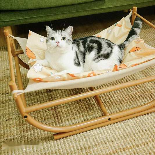 Cat Hammock Modern Iron Frame Elevated Sleeping Sofa Bed Mat