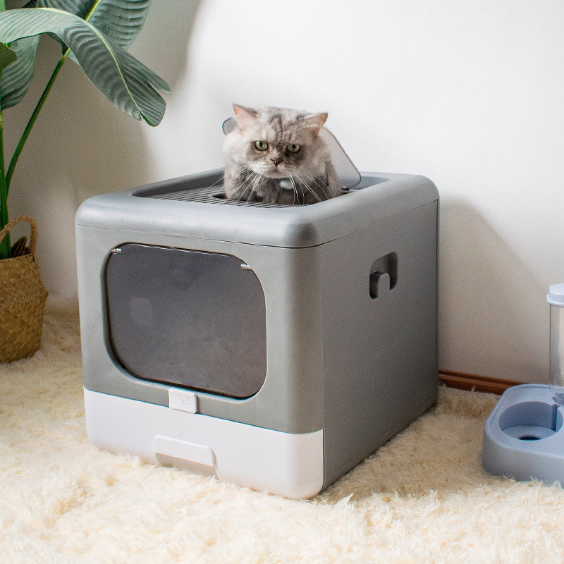 Cat Litter Basin Extra Large Fully Enclosed Double Door