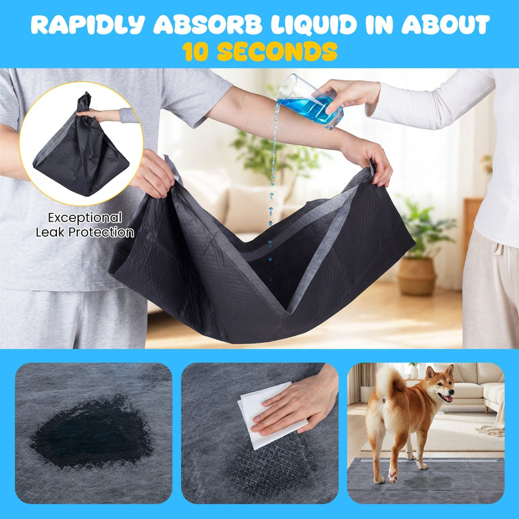 35.5" x 24" Charcoal Dog Pee Pads 6-Layer for Dogs - Majestic Pet Kingdom