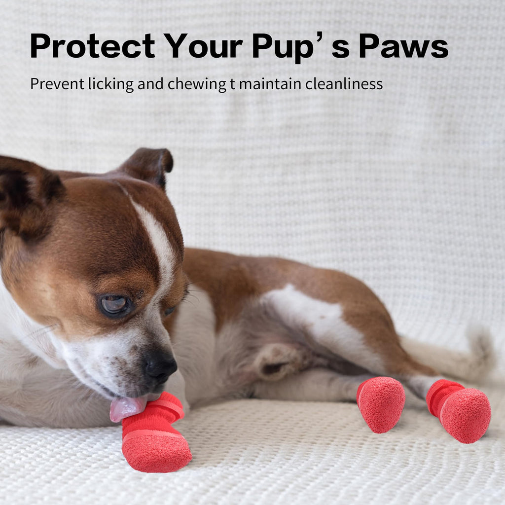 Anti Slip Dog Socks For Hardwood Floors To Prevent Licking Paws, Dog Shoes For Hot Pavement Double Sides Dog Boots & Paw Protectors Booties -4Pcs - Majestic Pet Kingdom