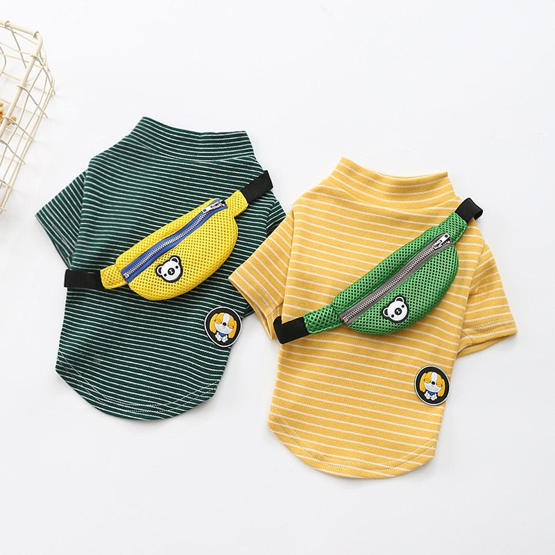 Striped T-Shirt Teddy Dog Pet Costume - Majestic Pet Kingdom