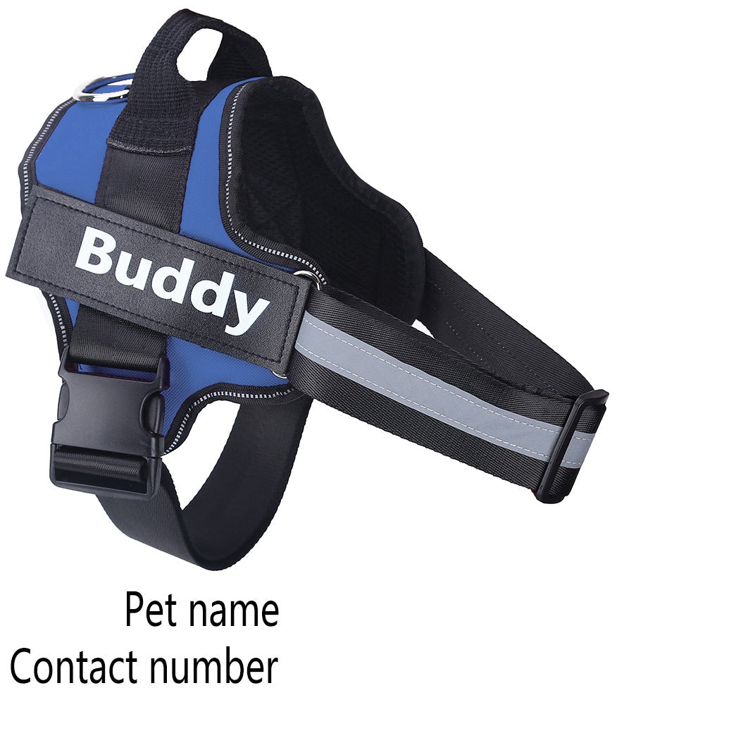 Dog Harness Personalized Reflective No-Pull Vest with Patch