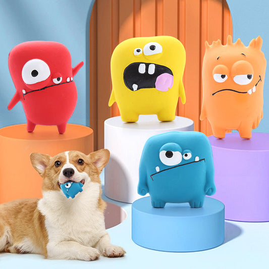 cute-monster-shaped-latex-squeaky-dog-toy-durable-easy-to-clean-pet-toy-luxury-view-1 | Majestic Pet Kingdom