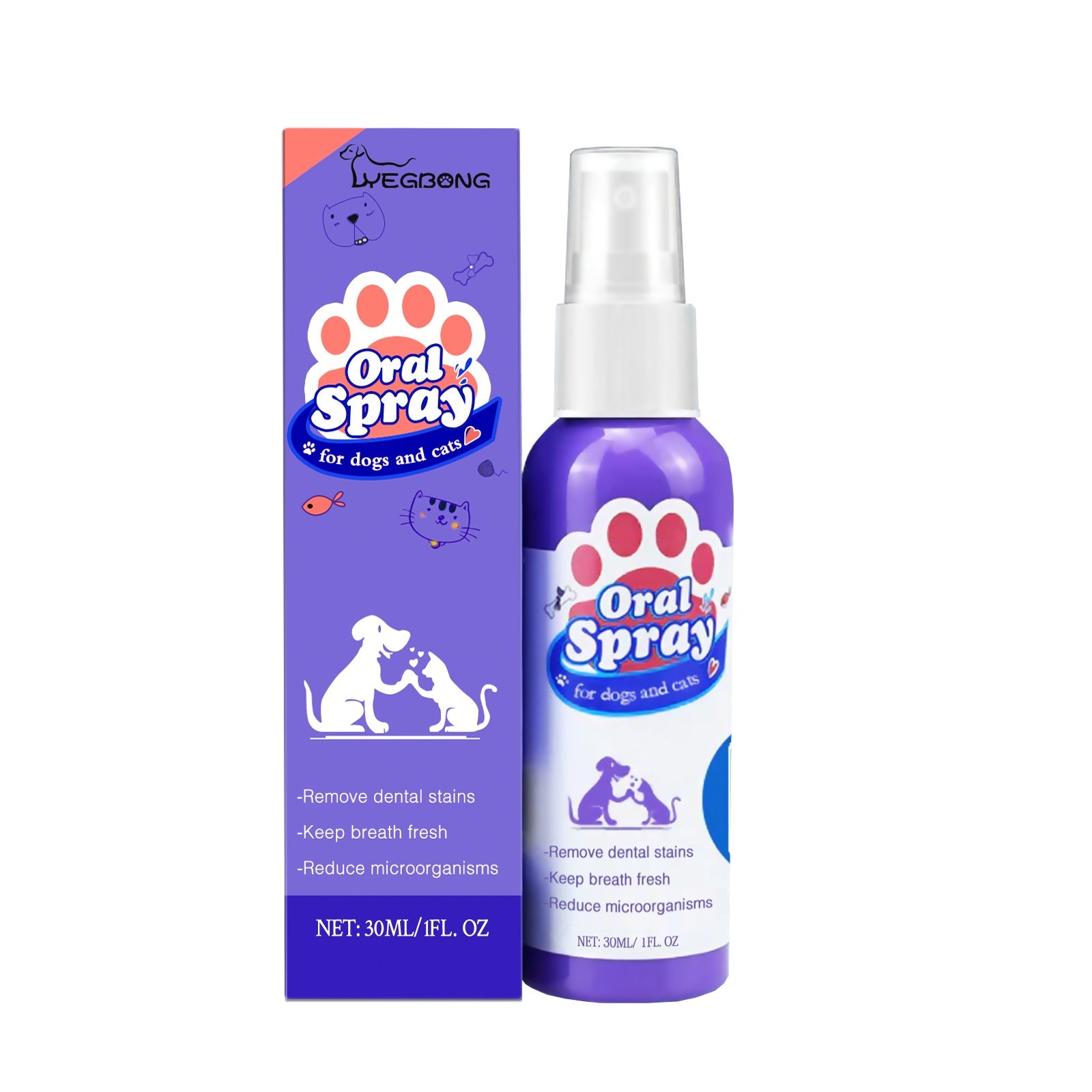 Pet Tooth Cleaning Spray: Oral Care Stain & Plaque Remover