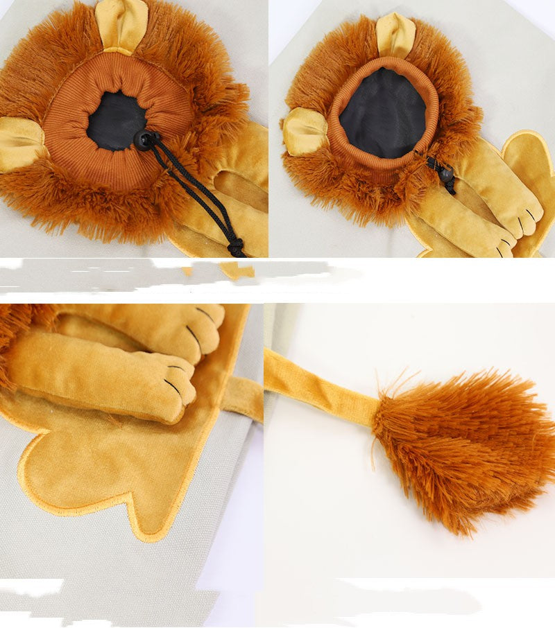 Soft Pet Carriers Lion Design Portable Breathable Bag Cat Dog Carrier Bags Outgoing Travel Pets Handbag With Safety Zippers - Majestic Pet Kingdom