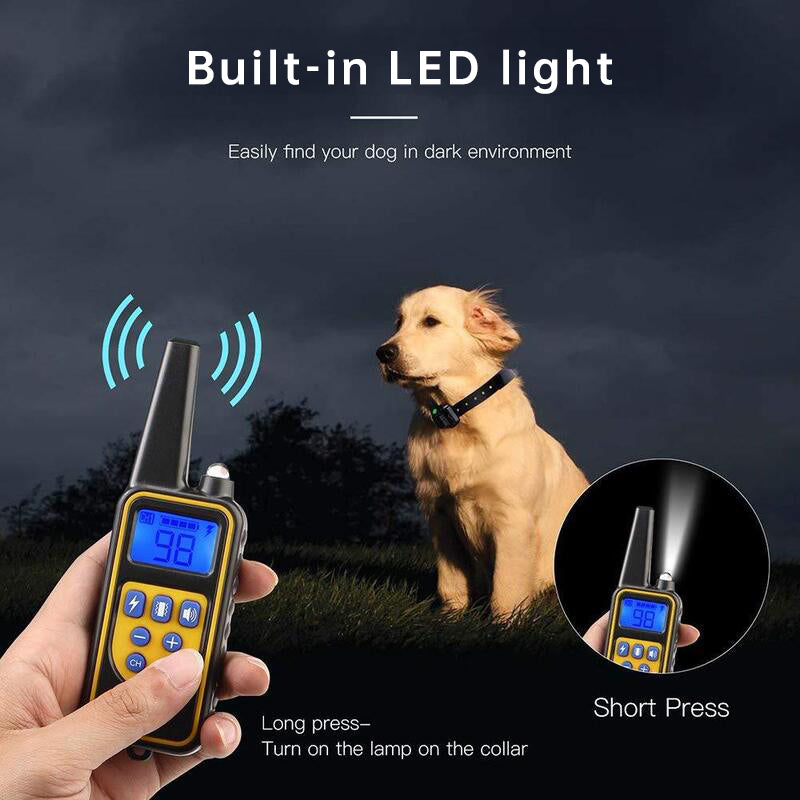 Dog training supplies - bark control device. The collar features electric shock and vibration for training. - Majestic Pet Kingdom