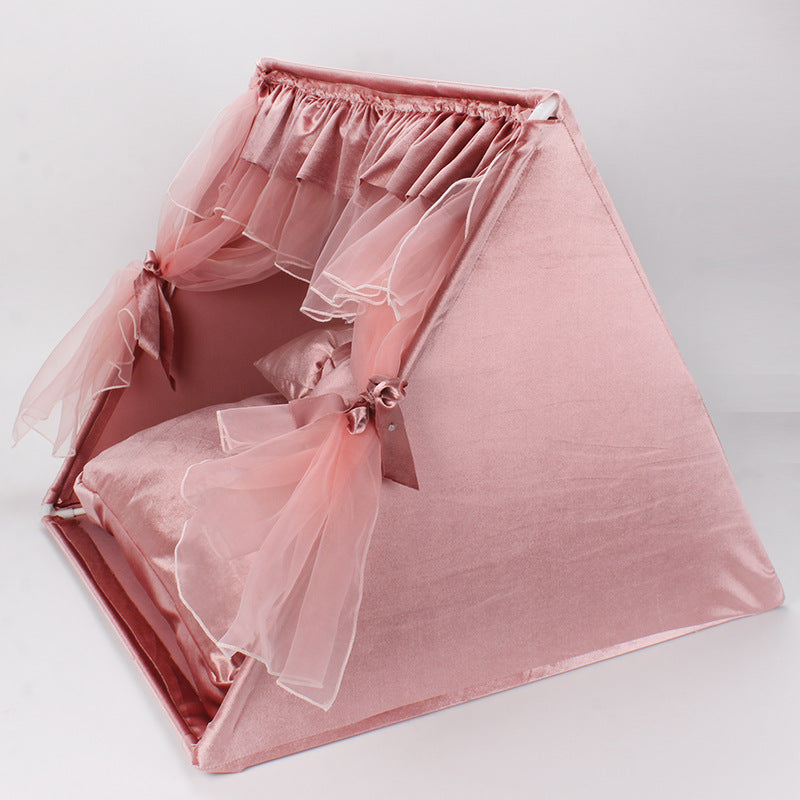 Universal Pet Tent Cat Kennel Semi-Enclosed Indoor Bed - Majestic Pet Kingdom