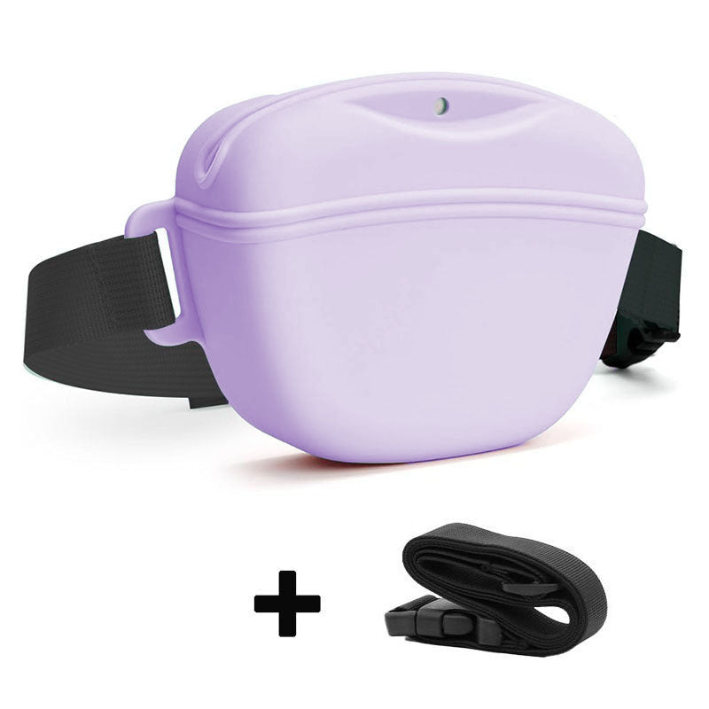 Silicone Dog Training Waist Bag Outdoor Portable Crossbody Pet Snack Pouch - Majestic Pet Kingdom