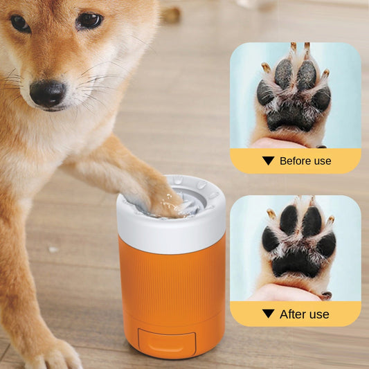 Pet Foot Washing Cup Dog Beauty Paw Cleaning Tool With Towel Feature Foot Bath Bathing Artifact - Main Feature View | Majestic Pet Kingdom
