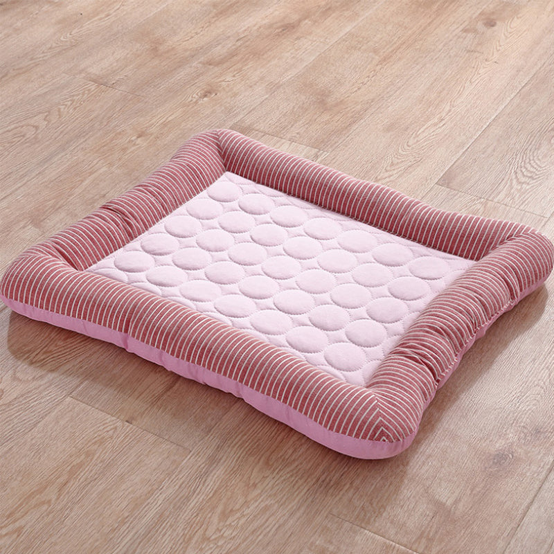 Cooling Pet Mat: Breathable Ice Silk Bed Pad
