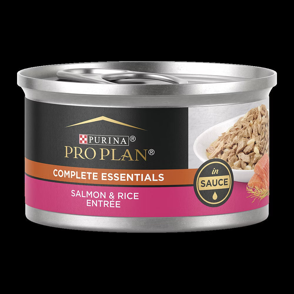 Pro Plan Complete Essentials Salmon & Rice Entrée in Sauce Wet Cat Food (3oz) - Majestic Pet Kingdom