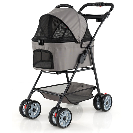 Pet Stroller 3-in-1 Foldable with Removable Carrier 33lb - Main Feature View | Majestic Pet Kingdom