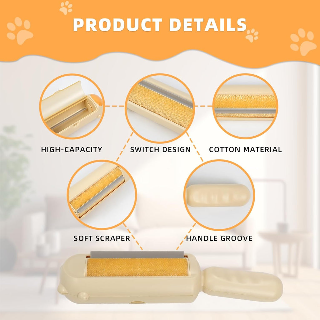Pet Hair Remover Dog Cat Fur Remover With Self Cleaning Base Efficient Animal Hair Removal Tool Perfect For Furniture Couch Carpet  Car Seat