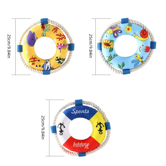 Float Training Dog Pull Ring Dog Ring Chew Resistant Toys Throw Catch Flying Pet Supplies Bite Resistant Soft Pull Ring | Purrfect Pet Kingdom
