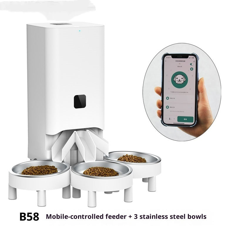 Multiple Smart Pet Automatic Feeders With Timed And Quantitative Feeding - Majestic Pet Kingdom