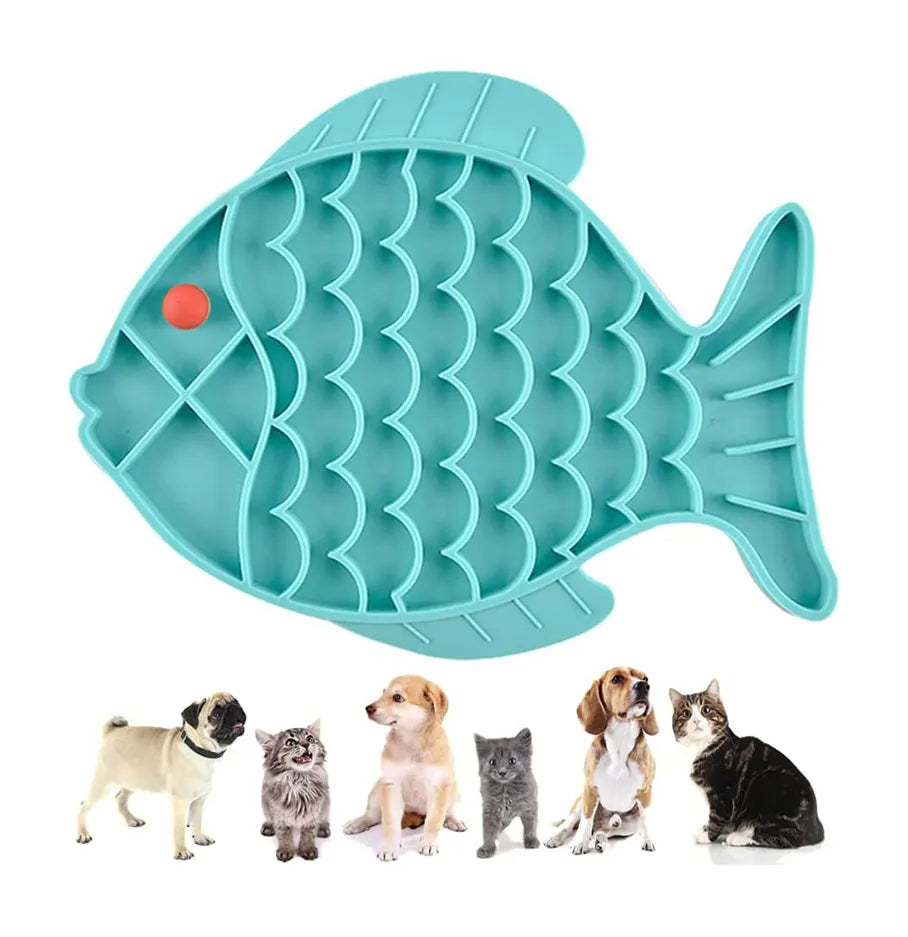 Silicone Lick Mat For Pet Dogs Slow Food Plate Rice Bowl For Small Medium Dog Anti Gulping Choking Feeder Puppy Treat Dispenser - Majestic Pet Kingdom