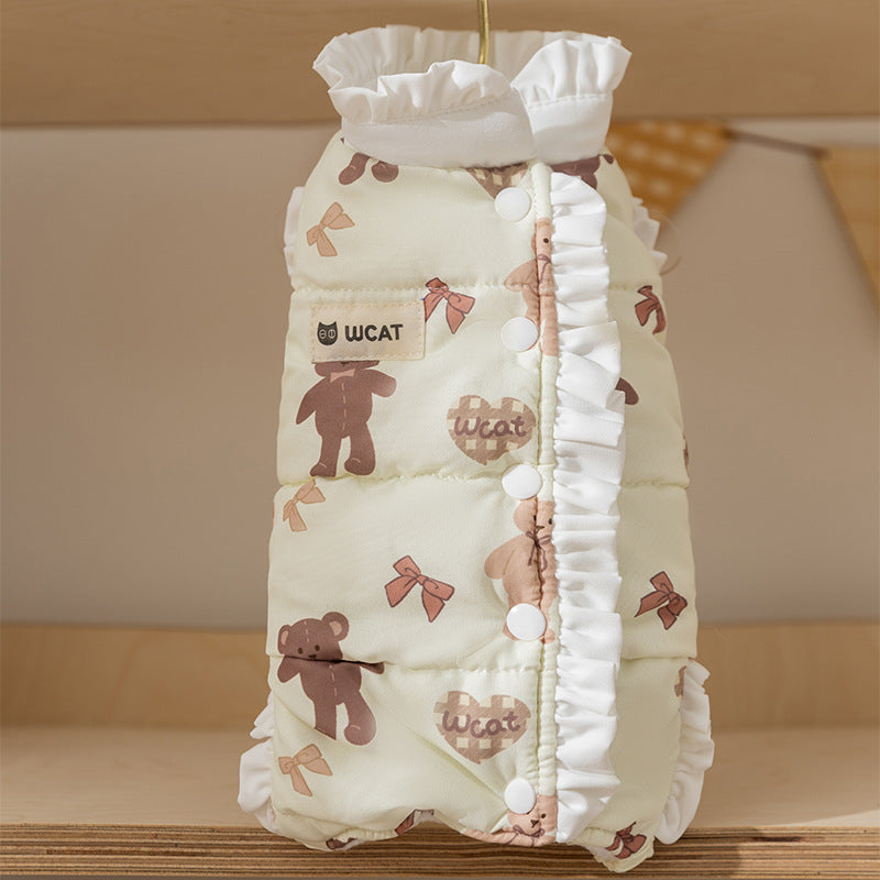 Cute Style Four-legged Fleece Undergarment For Dogs In Autumn And Winter, Warm Pet Clothing For Small Dogs, Puppies And Cats - Majestic Pet Kingdom