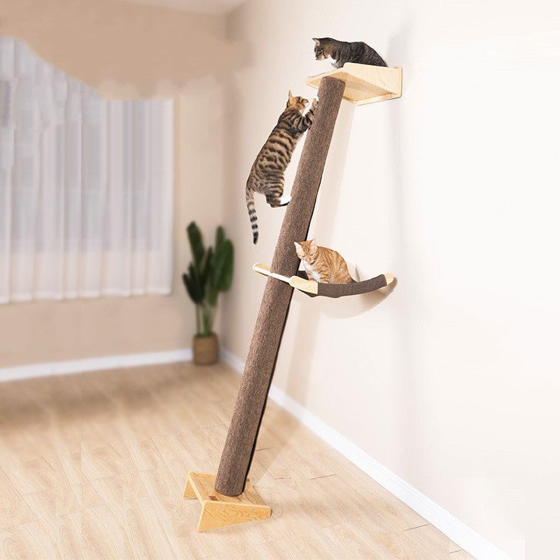 Solid Wood Large Cat Climbing Tree Shelf Tower Furniture - Majestic Pet Kingdom