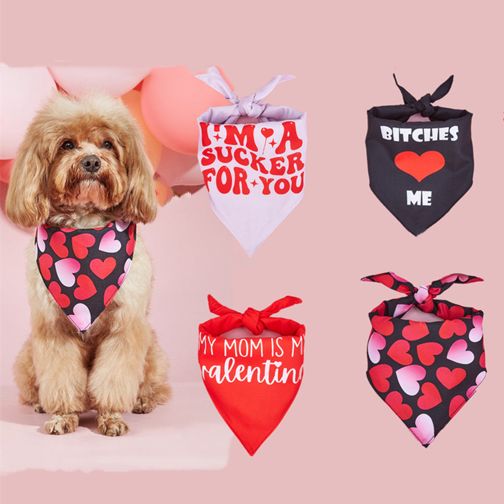 Printed Pet Dog Bandana Scarf & Saliva Towel