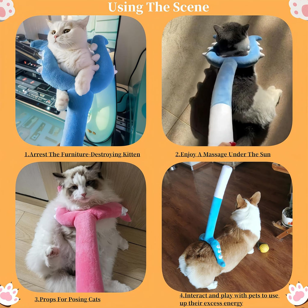 Plush Cat Wand Toy Catch The Naughty Cat Wand Pet Toys Interactive Cat Toy Chikawa Cat Toy Wand Sanctioning Cat Stick Toy Cat Toys For Indoor Cats - Majestic Pet Kingdom
