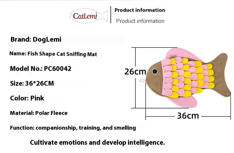 Fish-shaped Smell Blanket Training Cat Toy Food Bowl Toy - Majestic Pet Kingdom