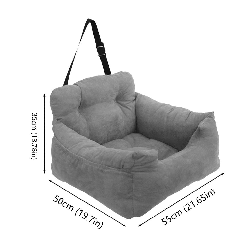 Dog Car Seat Universal Travel Booster Basket Bed All Seasons - Detail Angle 6 | Majestic Pet Kingdom