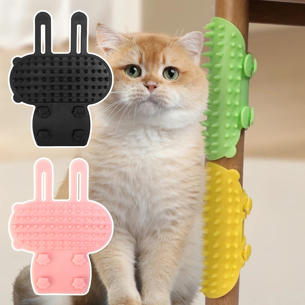 Pets Cat Hair Removal Massage Comb Cats Scratching Rubbing Brush Kitten Grooming Self Cleaning Wall Corner Cat Scratcher Combs Pet Products - Majestic Pet Kingdom