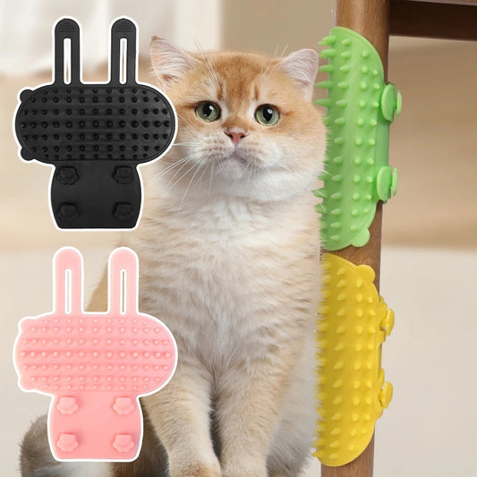 Pets Cat Hair Removal Massage Comb Cats Scratching Rubbing Brush Kitten Grooming Self Cleaning Wall Corner Cat Scratcher Combs Pet Products - Majestic Pet Kingdom