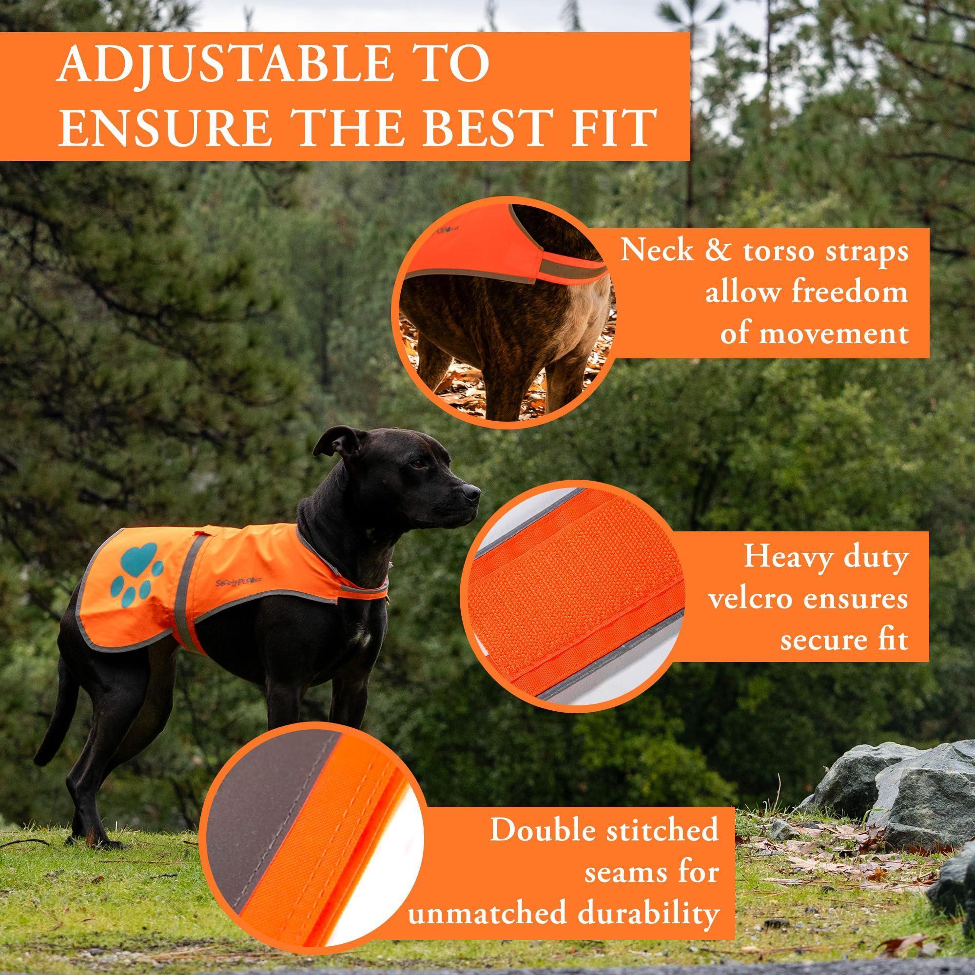 Reflective Dog Vest Hi-Vis 18.5 in Chest x 15 in Neck - Majestic Pet Kingdom