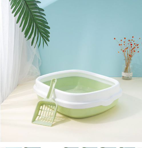 Cat Litter Box Large Detachable Anti-Splashing Pet Pan