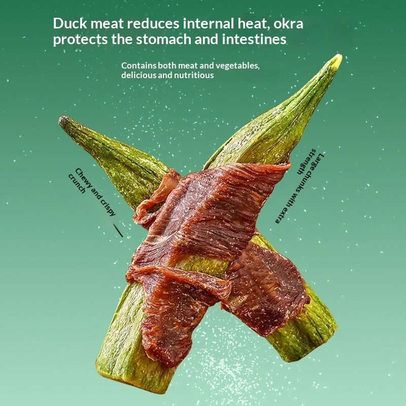 Pet Dog Treats Duck Okra Nutritious Chews