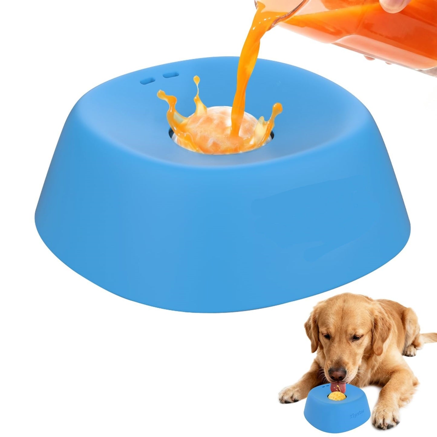 Dog Bowl Slow Feeder Spherical Licking Non-Slip Anti-Choke - Detail Angle 6 | Majestic Pet Kingdom