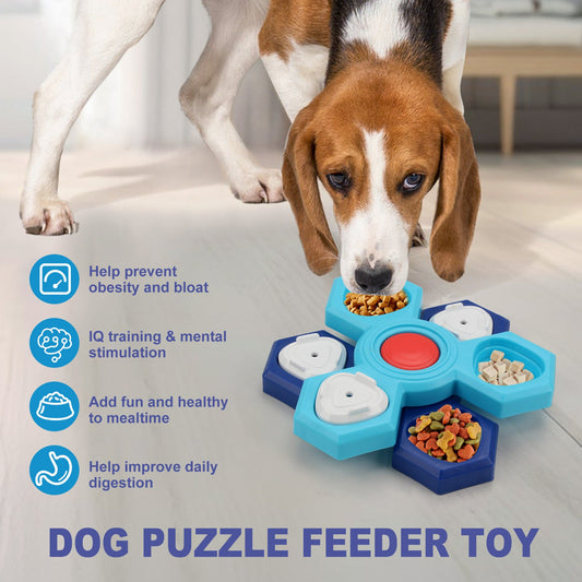 Dog Bowl Slow Feeder 4-Layer Modular Interactive Puzzle Dish