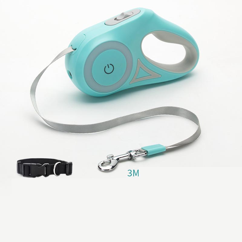 Retractable Dog Leash & Collar Set with LED Spotlight