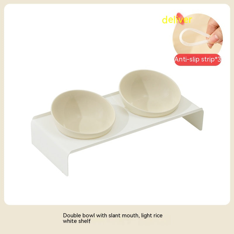Ceramic Bevel Beveled Bowl Pet Cat Bowl - Majestic Pet Kingdom
