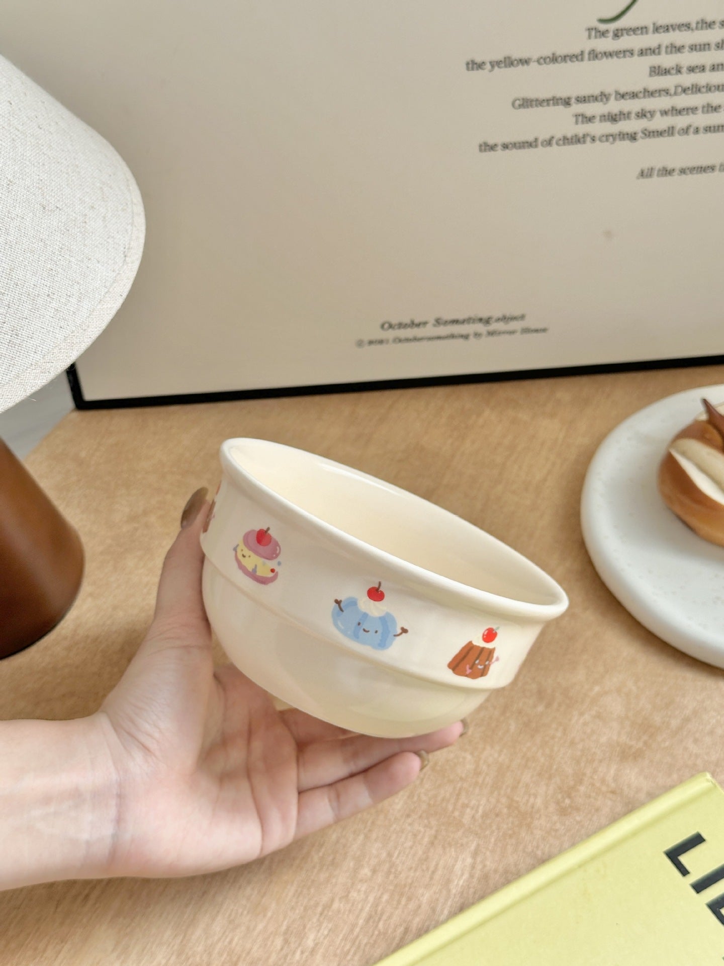 Original Cartoon Cute Cherry Sausage Dog Ceramic Tableware - Majestic Pet Kingdom