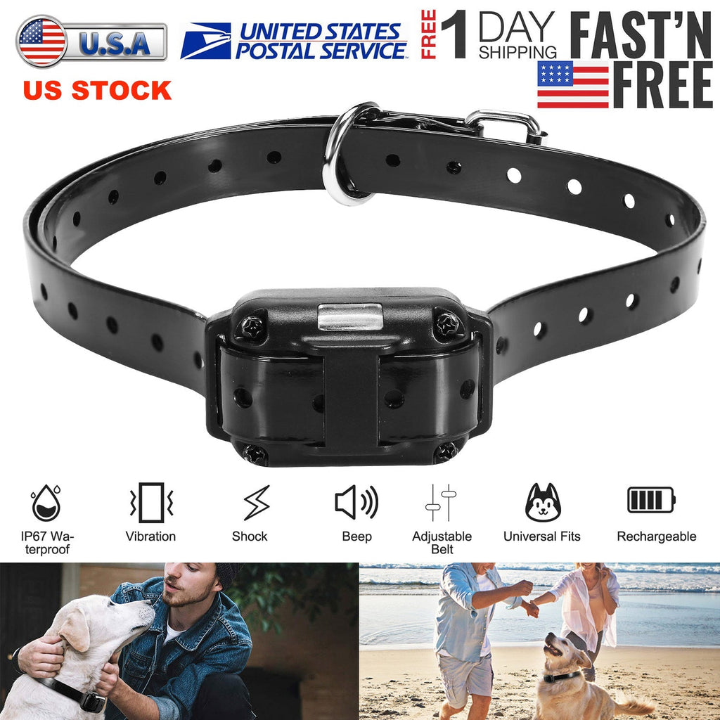 Dog Training Collar Receiver IP67 Waterproof Dog Bark Shock Collar Accessories Adjustable Belt Rechargeable Without Remote Controller - Majestic Pet Kingdom