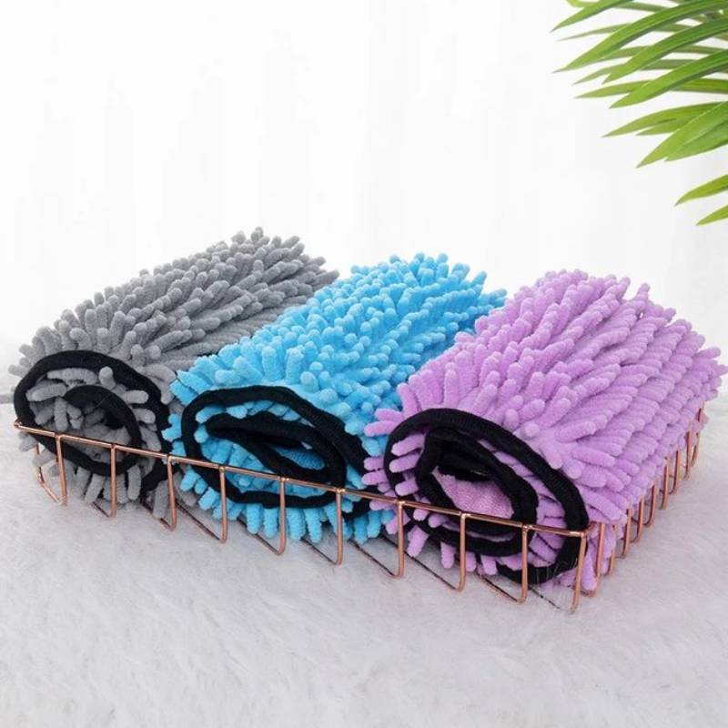 Dog Bath Robe Towel Quick Dry Pet Soft Towel Fiber Absorbent Cat Bath Towel Convenient Pet Cleaning Washcloth Thicken Durable - Majestic Pet Kingdom
