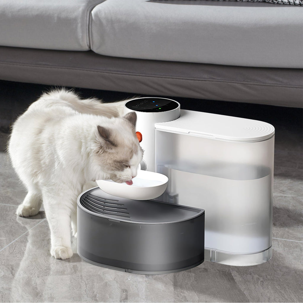 Smart Pet Water Fountain Automatic Cat Water Dispenser 3L/101OZ Cordless Rechargeable Dog Water Fountain Self-Refill with 3 Adjustable Volume 3 Time I - Majestic Pet Kingdom