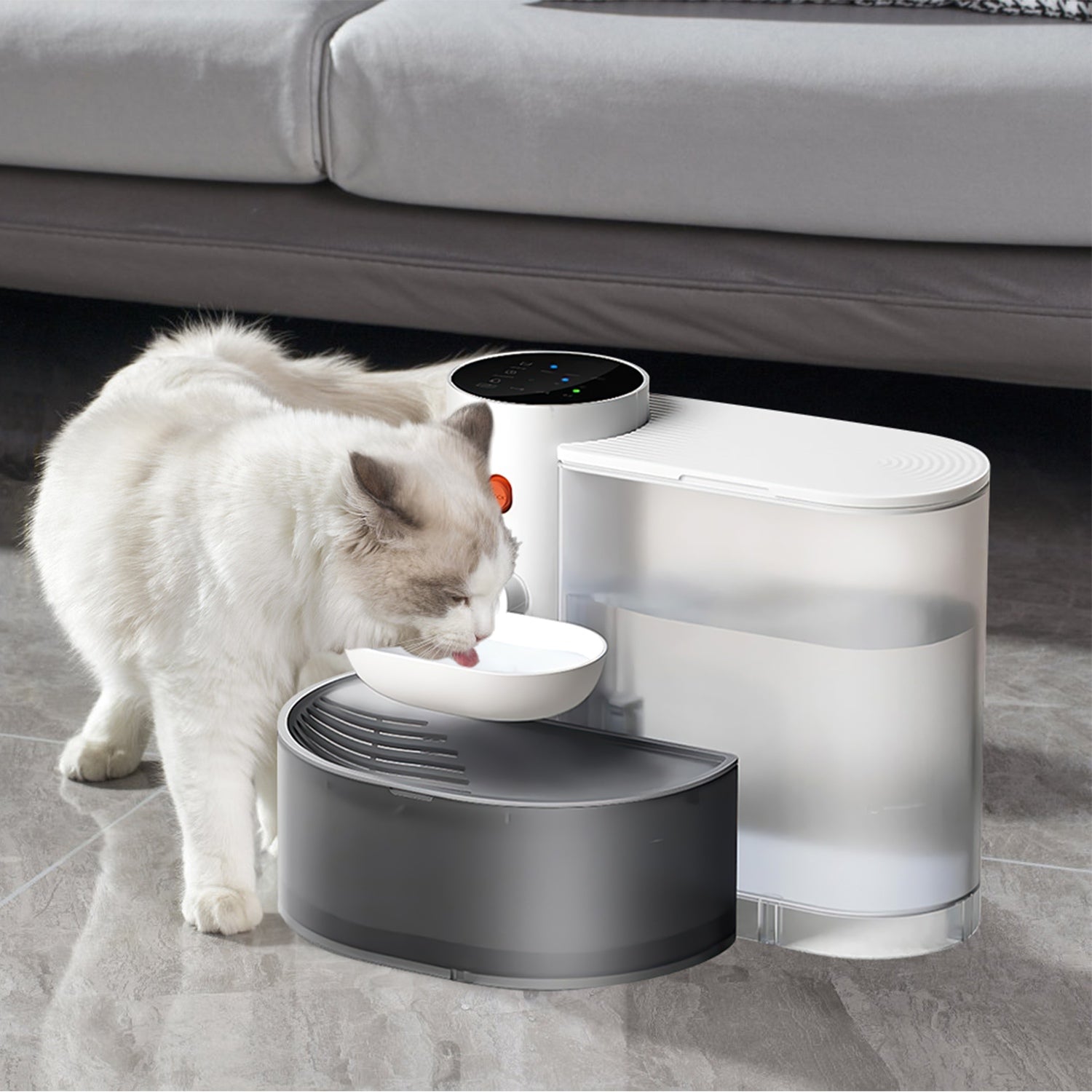 Smart Pet Water Fountain Automatic Cat Water Dispenser 3L/101OZ Cordless Rechargeable Dog Water Fountain Self-Refill with 3 Adjustable Volume 3 Time I - Majestic Pet Kingdom