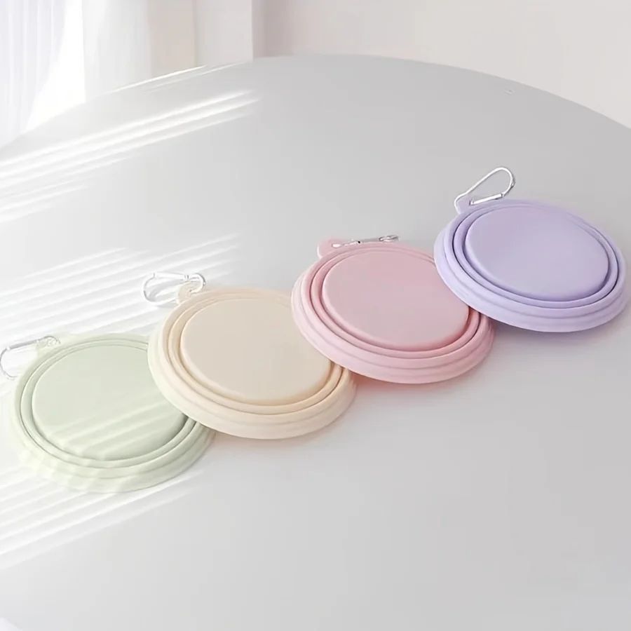 Dog Bowl Collapsible Silicone Hanging Travel Bowl with Clip - Detail Angle 3 | Majestic Pet Kingdom