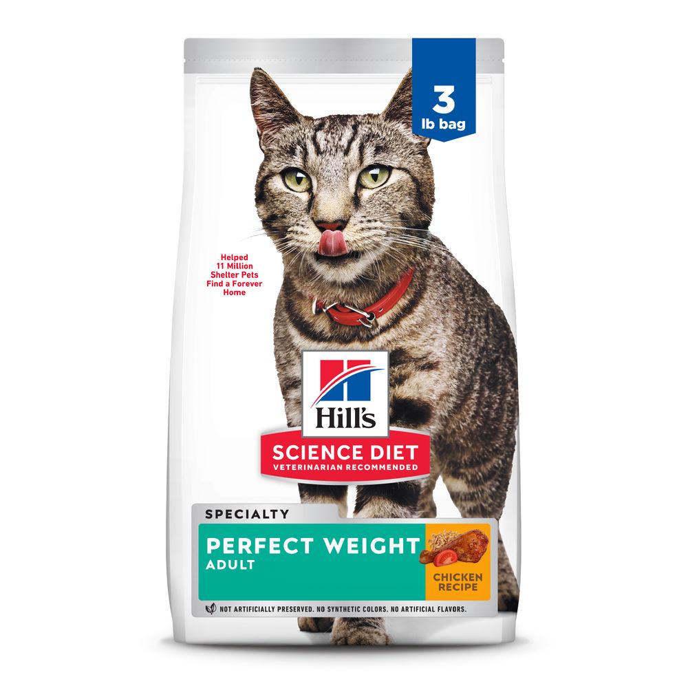 Cat Food Hills Science Diet Adult Perfect Weight Chicken Bag