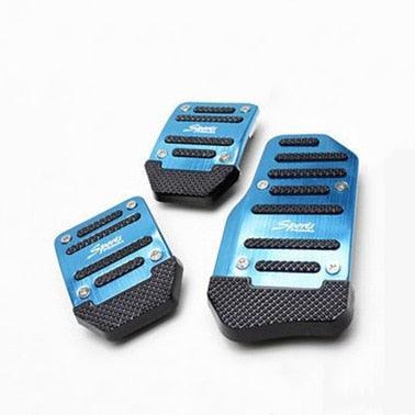 3Pcs/Set Universal Aluminum Manual Transmission Non-Slip Car Pedal Cover Set Kit Pedals Red Blue Silver Car Vehicle Sports Accelerator Brake No Drill Non-Slip Performance Car Rest Pedal Brake Auto Sports Gas Fuel Petrol Clutch Brake Pad Auto Accessories - Main Feature View | Majestic Pet Kingdom